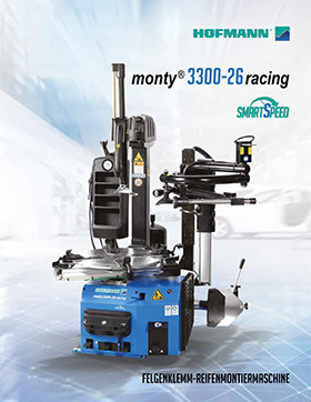 monty® 3300-26 Racing GP PLUS Smontagomme con palo ribaltabile brochure